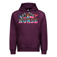 Mauve Wine nurse with race and oto equipment Urban Hoodie - AdoDesignShop