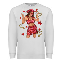 Dove Grey heart cowgirl Premium Sweatshirt - texasbilliewilder