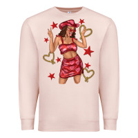 Pale Pink heart cowgirl Premium Sweatshirt - texasbilliewilder