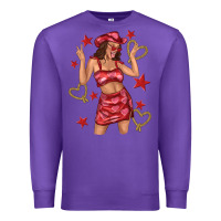 Purple heart cowgirl Premium Sweatshirt - texasbilliewilder