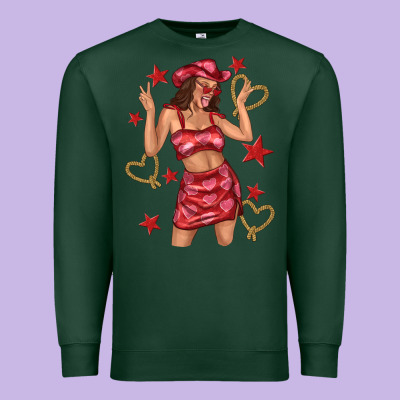 Premium Sweatshirt heart cowgirl
