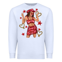 White heart cowgirl Premium Sweatshirt - texasbilliewilder