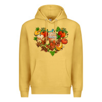 Antique Gold fall pumpkin heart Premium Hoodie - AdoDesignShop