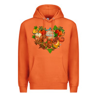Carrot fall pumpkin heart Premium Hoodie - AdoDesignShop