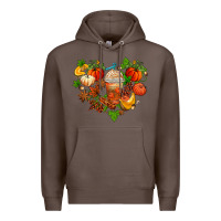 Coffee fall pumpkin heart Premium Hoodie - AdoDesignShop