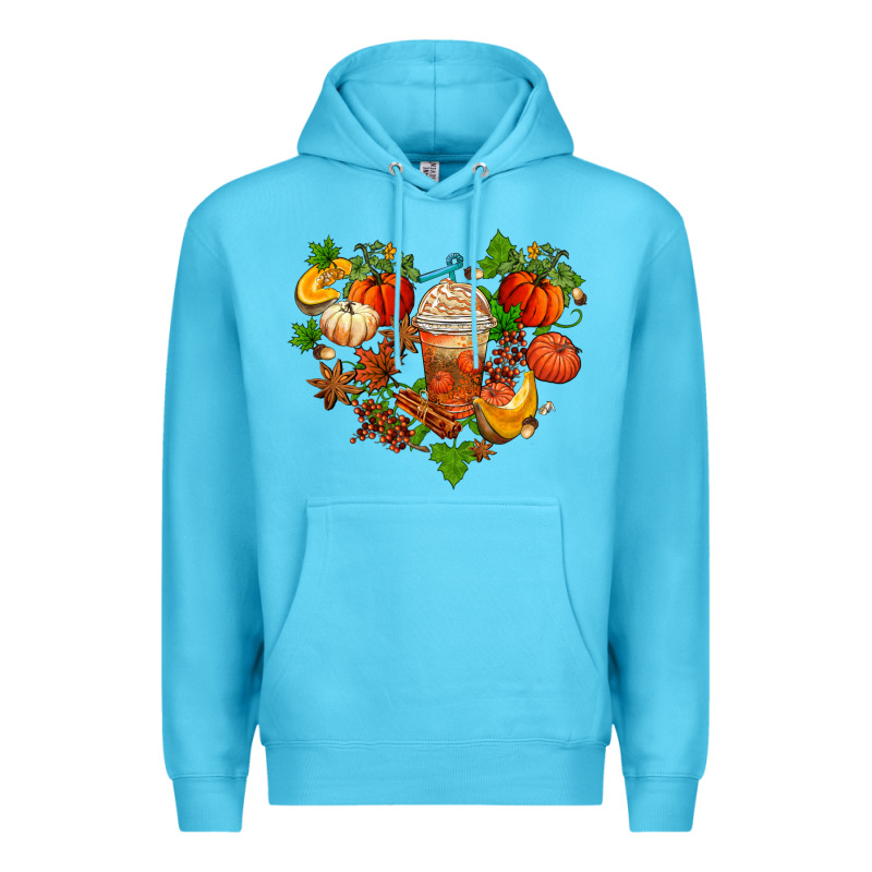 Fall Pumpkin Heart Premium Hoodie by AdoDesignShop | Teevron