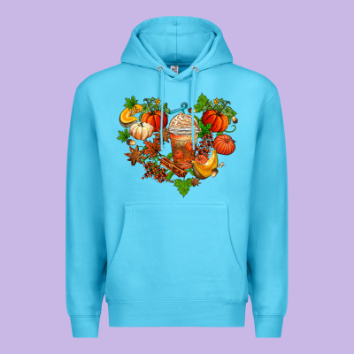 Fall Pumpkin Heart Premium Hoodie Designed By Adodesignshop