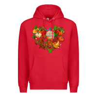 Red fall pumpkin heart Premium Hoodie - AdoDesignShop