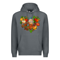Rock fall pumpkin heart Premium Hoodie - AdoDesignShop