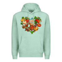 Seafoam fall pumpkin heart Premium Hoodie - AdoDesignShop