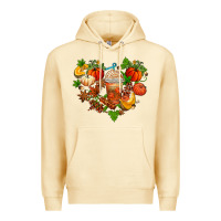 Pina Colada fall pumpkin heart Premium Hoodie - AdoDesignShop