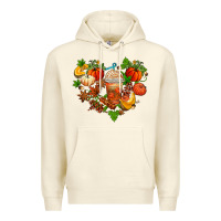 Sandshell fall pumpkin heart Premium Hoodie - AdoDesignShop