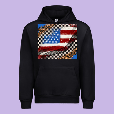 American Flag And Racee Flag Urban Hoodie Designed By Adodesignshop