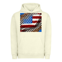 Pigment Pistachio American flag and racee flag Urban Hoodie - AdoDesignShop