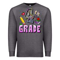 Charcoal Heather Fourth Grade Premium Sweatshirt - RanaPortraitStore