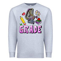Heather Grey Fourth Grade Premium Sweatshirt - RanaPortraitStore