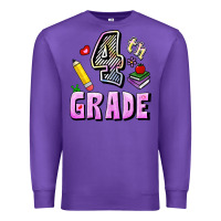 Purple Fourth Grade Premium Sweatshirt - RanaPortraitStore