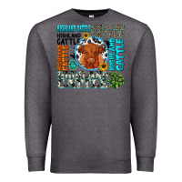Charcoal Heather highland cattle Premium Sweatshirt - texasbilliewilder