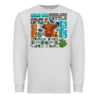 Dove Grey highland cattle Premium Sweatshirt - texasbilliewilder