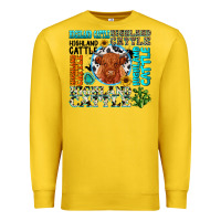 Lemon highland cattle Premium Sweatshirt - texasbilliewilder