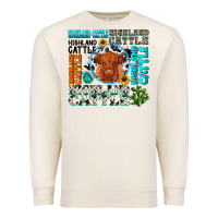 Sandshell highland cattle Premium Sweatshirt - texasbilliewilder