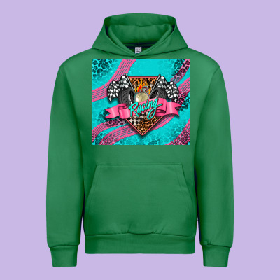 Racing Pink Urban Hoodie Designed By Adodesignshop