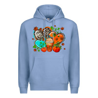 Colony Blue western leopard  fall   hearts Premium Hoodie - AdoDesignShop