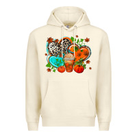 Sandshell western leopard  fall   hearts Premium Hoodie - AdoDesignShop