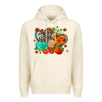 Tofu western leopard  fall   hearts Premium Hoodie - AdoDesignShop