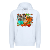 White western leopard  fall   hearts Premium Hoodie - AdoDesignShop