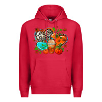 Cardinal western leopard  fall   hearts Premium Hoodie - AdoDesignShop