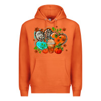 Carrot western leopard  fall   hearts Premium Hoodie - AdoDesignShop