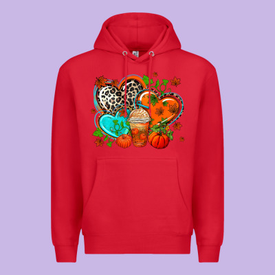 Western Leopard  Fall   Hearts Premium Hoodie Designed By Adodesignshop
