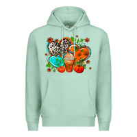 Seafoam western leopard  fall   hearts Premium Hoodie - AdoDesignShop