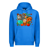 True Royal western leopard  fall   hearts Premium Hoodie - AdoDesignShop