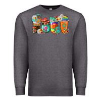 Charcoal Heather hippie coffee cups Premium Sweatshirt - texasbilliewilder