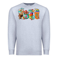 Heather Grey hippie coffee cups Premium Sweatshirt - texasbilliewilder