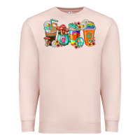 Pale Pink hippie coffee cups Premium Sweatshirt - texasbilliewilder