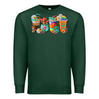 Sports Green hippie coffee cups Premium Sweatshirt - texasbilliewilder