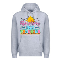Heather Grey beaching not teaching black back Premium Hoodie - JahusDesignShop
