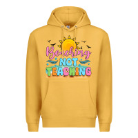 Mustard beaching not teaching black back Premium Hoodie - JahusDesignShop