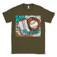 Army Green Baseball Play Ball With Leopard Mousepad Classic Tee - BundleAndBundleShop