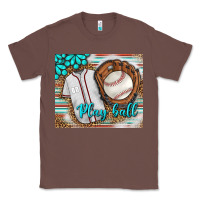 Chestnut Baseball Play Ball With Leopard Mousepad Classic Tee - BundleAndBundleShop