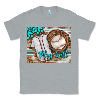 Heather Grey Baseball Play Ball With Leopard Mousepad Classic Tee - BundleAndBundleShop