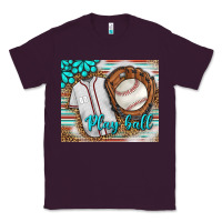 Plum Baseball Play Ball With Leopard Mousepad Classic Tee - BundleAndBundleShop
