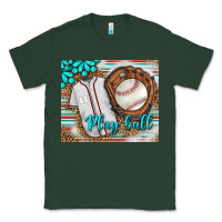 Sports Green Baseball Play Ball With Leopard Mousepad Classic Tee - BundleAndBundleShop