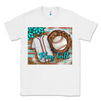 White Baseball Play Ball With Leopard Mousepad Classic Tee - BundleAndBundleShop