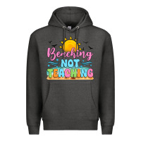 Charcoal Heather beaching not teaching black back Premium Hoodie - JahusDesignShop