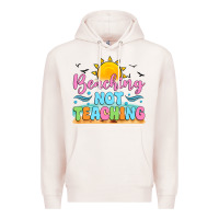Pale Pink beaching not teaching black back Premium Hoodie - JahusDesignShop