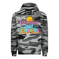 Beaching Not Teaching Black Back Premium Hoodie | Teevron